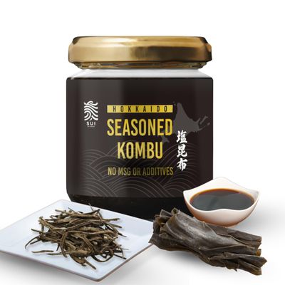Seasoned Kombu (Shio Kombu), Premium Kombu from Hokkaido, Made in Japan | No MSG, No additives, Non-GMO | 1.7oz (50g) by SUI of Tokyo