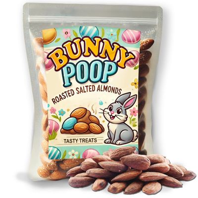 Bunny Poop Almonds - Whimsically Delicious Roasted Almonds for Easter Laughs | Perfect for Baskets, Gifting, and Healthy Snacking