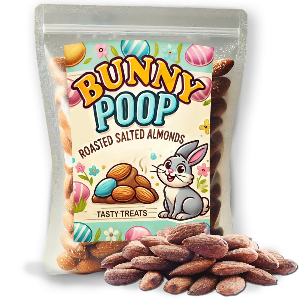 Bunny Poop Almonds - Whimsically Delicious Roasted Almonds for Easter Laughs | Perfect for Baskets, Gifting, and Healthy Snacking