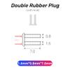 (200 Pcs) Rimless Glasses Double Rubber Plug PVC Frameless Glasses Repair Part DIY Eyeglasses Accessories 1.4/1.5/1.6/1.7/2.0 ((200 Pcs)1.6mm*0.8mm*7.0mm(with Hole)) view 2