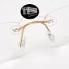 (200 Pcs) Rimless Glasses Double Rubber Plug PVC Frameless Glasses Repair Part DIY Eyeglasses Accessories 1.4/1.5/1.6/1.7/2.0 ((200 Pcs)1.7mm*1.0mm*7.0mm(with Hole)) view 4