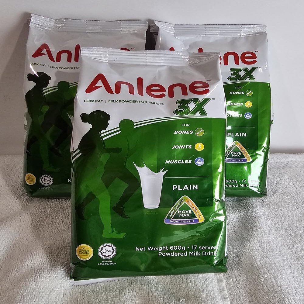 Anlene Low Fat Milk Powder for Adults 600g (3 packs)