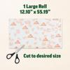 Beeswax Wrap Roll 13" x 55" Zenlogy Reusable Beeswax Food Wrap, Cut to Size, Organic Cotton & Natural Beeswax, Washable Plastic Free Food Storage view 4