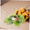 Alipis 6pcs Realistic Simulated Eucalyptus Leaves Greenery Candle Ring Wreath for Aesthetic Room Decor view 3