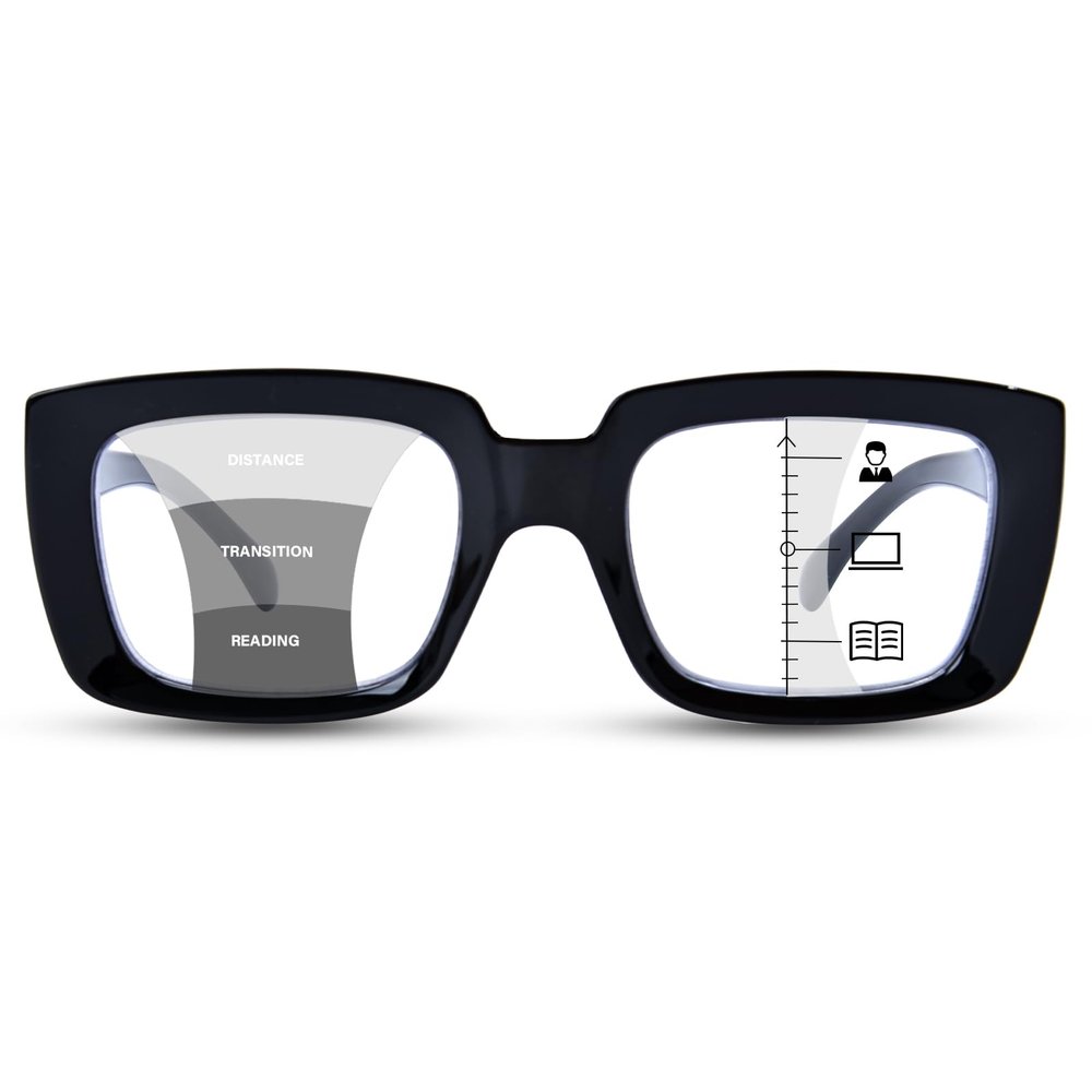 YUKANG Progressive Multifocal Reading Glasses for Women Men