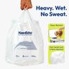 KeenEcho Small Trash Bags with Handles - Ocean Plastic Upcycling - Plastic Garbage Bags, Can Bin & Waste Basket Liner for Kitchen, Bathroom, Office and Pets,1.2 Gallon 200 Count White view 3
