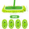 Mop Head Replacement 4Pcs Reusable Mop Pads Washable Flat Refill Wet & Dry Use Dust Replacement Heads Fit 10x4.5 Head for Floor Cleaning view 4