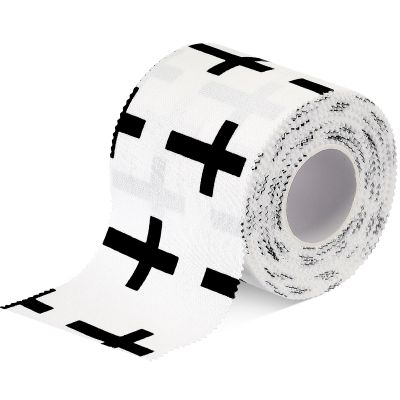 TrelaCo 1 Pcs Athletic Tape 2 in X 23 ft Cotton Cross,White