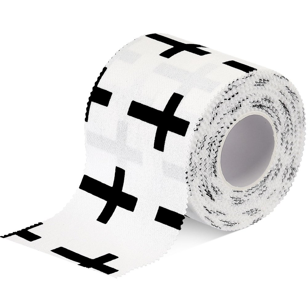 TrelaCo 1 Pcs Athletic Tape 2 in X 23 ft Cotton Cross,White