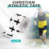 TrelaCo 1 Pcs Athletic Tape 2 in X 23 ft Cotton Cross,White view 2