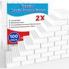 SmilinFit Magic Sponge Erasers, 100 Pack 2X Density Stronger Melamine Sponge Foam Pads, Multi-Functional Household Cleaning Cleaner for Kitchen, Bathroom, Bathtub, Sink, Wall Cleaner view 1