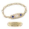 ASTERY Custom Medical Alert Bracelet for Women with Free Engraving,Personalized Women's Identification ID Bracelet Medical Jewelry (Golden Bracelet with Lapis Lazuli, 6.5 Inches) view 1