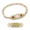 ASTERY Custom Medical Alert Bracelet for Women with Free Engraving,Personalized Women's Identification ID Bracelet Medical Jewelry (Golden Bracelet with Tiger's Eye, 6.5 Inches) view 1