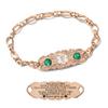 ASTERY Custom Medical Alert Bracelet for Women with Free Engraving,Personalized Women's Identification ID Bracelet Medical Jewelry (Rose Golden Bracelet with Malachite, 6.0 Inches) view 1