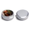 Small Clay Pot Round Pill Box Travel Portable Pill Case 23 Compartment Medicine Metal Tablet Vitamin Holder Organizer for Purse Pocket view 3