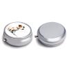 Sad Dog Round Pill Box Travel Portable Pill Case 23 Compartment Medicine Metal Tablet Vitamin Holder Organizer for Purse Pocket view 3