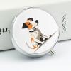 Sad Dog Round Pill Box Travel Portable Pill Case 23 Compartment Medicine Metal Tablet Vitamin Holder Organizer for Purse Pocket view 4