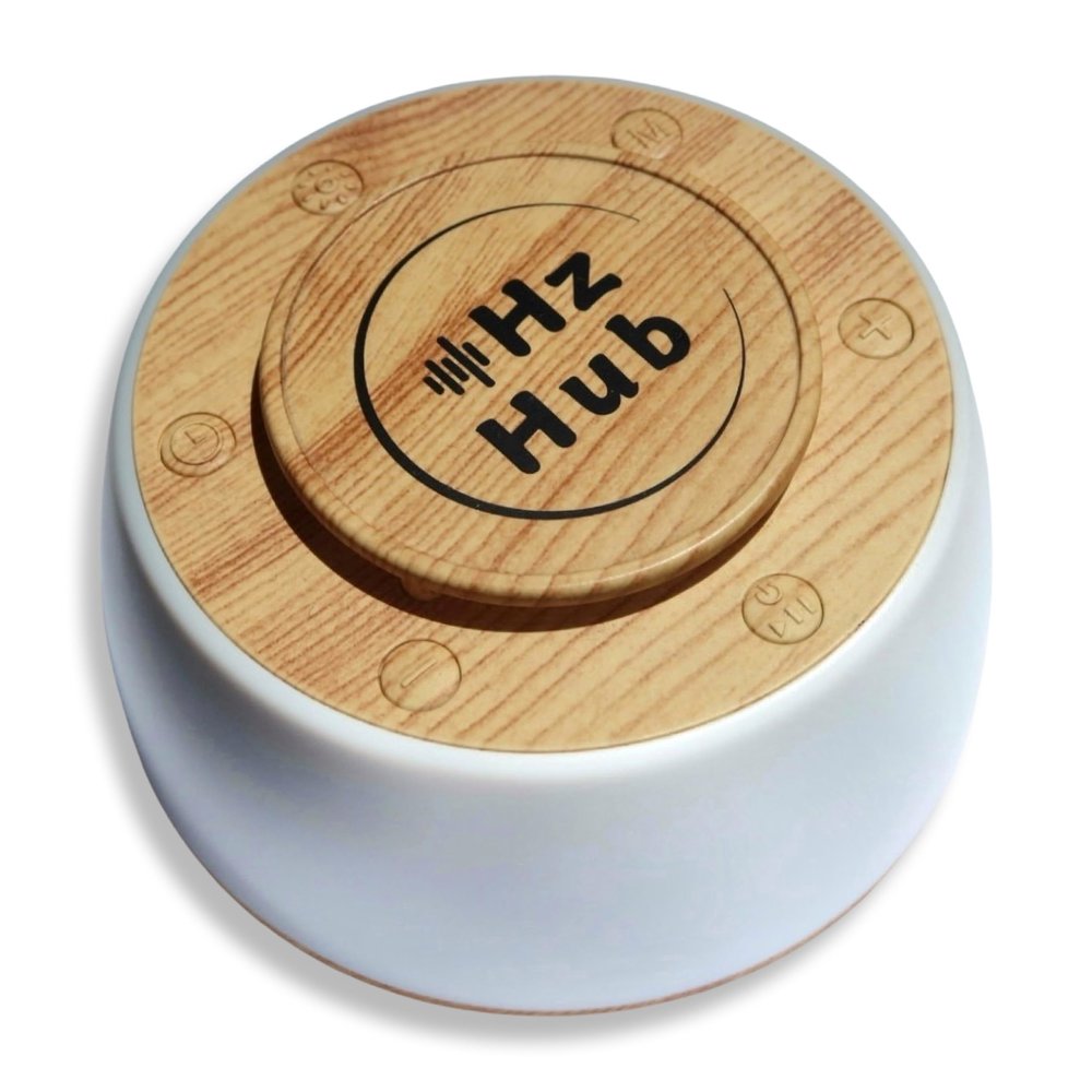 Hz Hub Solfeggio Frequency Sound Machine 432 Hz, 528 Hz & 10 Healing Frequencies + White Noise | Portable Frequency Generator for Healing, Sleep, Meditation & Stress Relief | 15 Calming Sounds