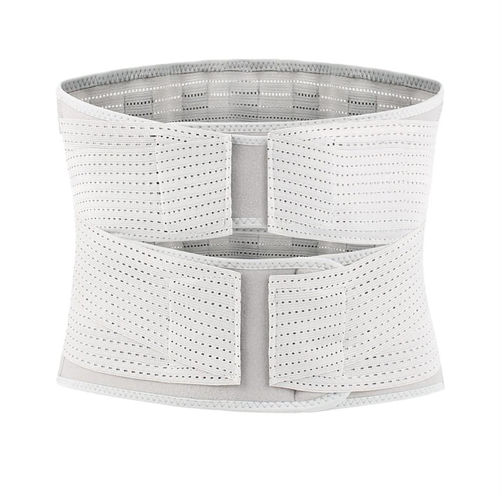 YHdtUO Double Compression Back Support Lumbar Decompression Belt Breathable Waist Brace Strap for Lower Back Pain Relief, Scoliosis, Herniated Disc, Sciatica (Silver gray L)