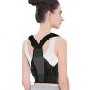 YHdtUO Breathable Mesh Posture Corrector Back Brace For Men Women Back Full Support Belt Adjustable Straps Spinal Support Belt Relief Back Shoulder Neck Clavicle Pain (Black XL) view 1