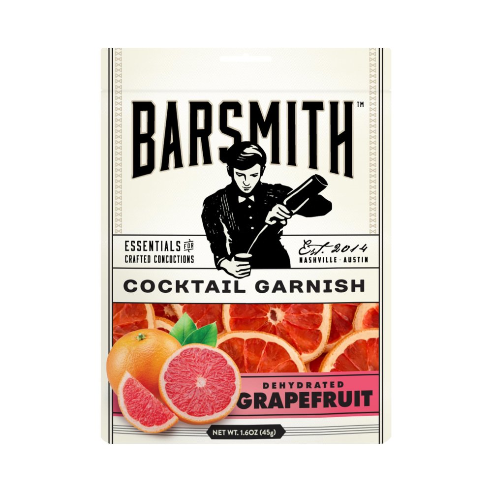 Barsmith Dehydrated Grapefruit Slices (1.6oz) - Cocktail & Drink Garnishes - Vibrant Citrus & Bittersweet Flavor - Perfect for Palomas, Greyhounds - Pack of 2