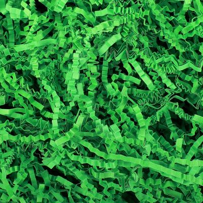 Ankelesz Easter Shred Paper Filler 50g Crinkle Cut Paper for Wrapping & Filling Gift Basket Gift Boxes (Green)