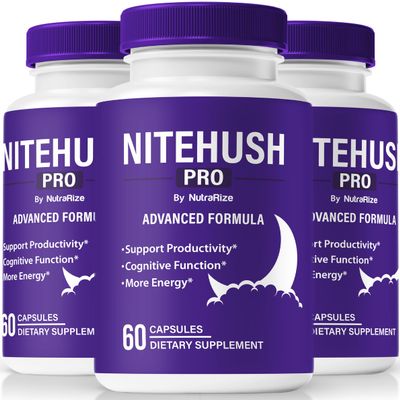 (3 Pack) Nite Hush Pro Capsules- Unlock Your Full Potential With NiteHush Pro Formula - Premium Support For Focus, Concentration and Balanced Health, Official NiteHushPro Pills Review (180 Capsules)
