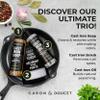 CARON & DOUCET New Ultimate Cast Iron Set: Seasoning Oil, Cleaning Soap & Restoring Scrub | 100% Plant-Based & Best for Cleaning Care, Washing, Restoring & Seasoning Skillets, Pans & Grills! view 3