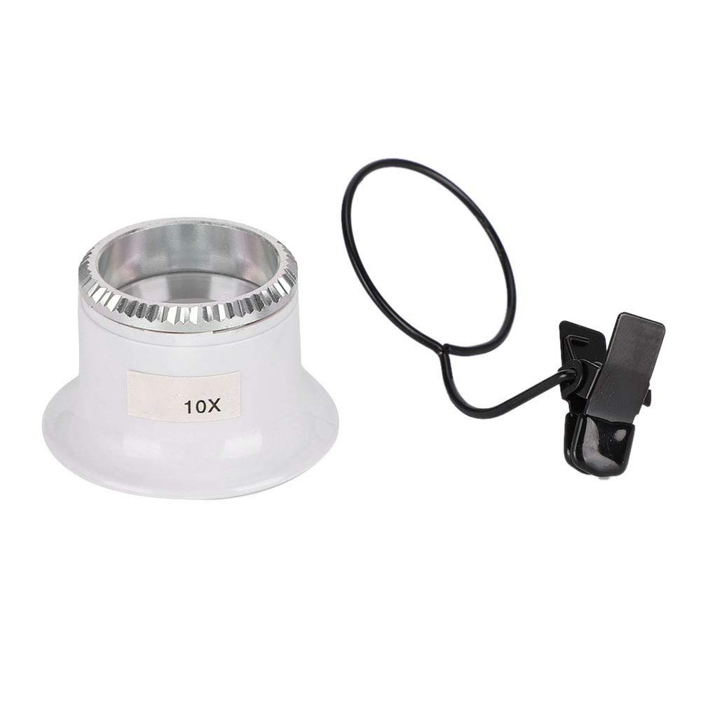 10X Clip On Watch Magnifying Glasses, Watch Repair Magnifier Loupe with Smooth Edges, Sturdy Plastic and Glass Material, Ideal for Watchmakers and Jewelers