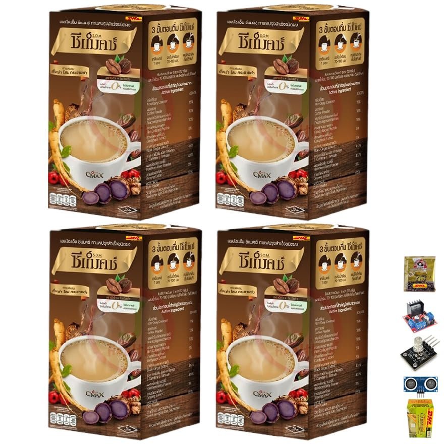 10 Sachets/Box Intense Much Mellow Ginseng Cordyceps Roasted Fruit Snack Somm Cmaxx Instant Coffee Delicious (of 4) By Beautygoodshop [Get Free For You Beauty Gifts]