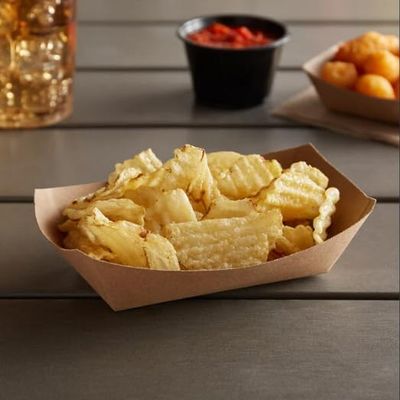 1LB Paper Food Tray Kraft Stackable Microwavable Disposable (100)