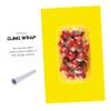 1roll Disposable Cling Film with Slide Cutter Pe Food Save Wrap for Fruits and Vegetables Easy to Use and Cut for Home and Commercial Use Style view 4