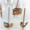 Chicken Farm Party Cups with Lids and Straws, 12 oz, Set of 12, Farmyard Theme Decorative Disposable Cups view 3