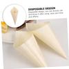 1set Wooden Egg Roll Container Charcuterie Dessert Supplies Ice Cream Cones Small Tasting Cones Multi-function Food Cones Cupcake Ice Cream Accessory Cone for Food Dessert 150pcs view 3