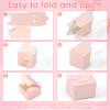 50Pcs Candy Boxes with Ribbon, Easy to Assemble Small Gift Boxes Decorative Favor Candy Boxes Wedding Favour Boxes Shows Thanks for Festival Gift Packaging Wedding Party Baby Showers 6.56.54.5cm view 2