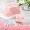 50Pcs Candy Boxes with Ribbon, Easy to Assemble Small Gift Boxes Decorative Favor Candy Boxes Wedding Favour Boxes Shows Thanks for Festival Gift Packaging Wedding Party Baby Showers 6.56.54.5cm view 3