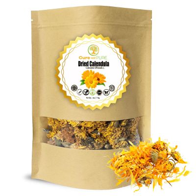 Cure Wid Pure Organic Dried Calendula Flowers 4oz/114g Calendula Tea