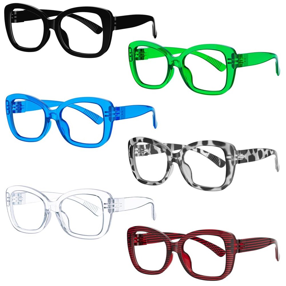 Eyekepper Reading Glasses 3.25, Readers for Women, 6 Pack Cat-Eye
