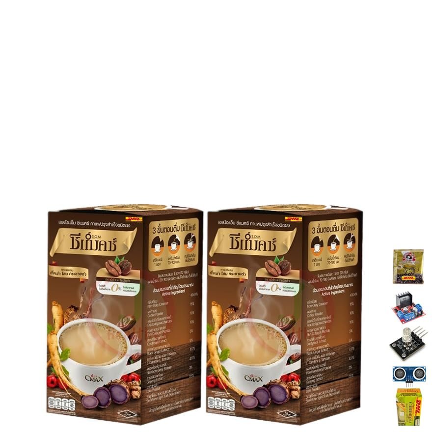 10 Sachets/Box Somm Cmaxx Instant Coffee Delicious Intense Much Mellow Ginseng Cordyceps Roasted Fruit Snack Set 2 By Beautygoodshop [Get Free For You Beauty Gifts]