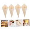 Hoement 150pcs Mini Ice Cream Cups Wooden Cones for Charcuterie Desserts Candy Easy to Carry Use view 4