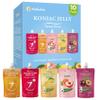Hethstia Konjac Jelly Drinkable Pouch Variety Pack - Low Calorie, 0 Sugar, Gluten-Free, Collagen Peptides & Vitamin C - 10 Pack - Lychee, Passion Fruit, Mango, Peach, Orange- Healthy Fruit Snacks view 1
