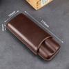 A1DFDFGOQSFG Cigar Box Humidor Travel Cigar Humidor Tube Leather Cigar Pouch Portable Cigar Holder Carrying 2 Tubes Cigars Accessories view 4