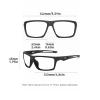 2025 full lens Safety Glasses with Readers Wrap Around Sport Magnifying Blue Light Blocking Reading Goggles for Men (black, 2.25, x) view 4