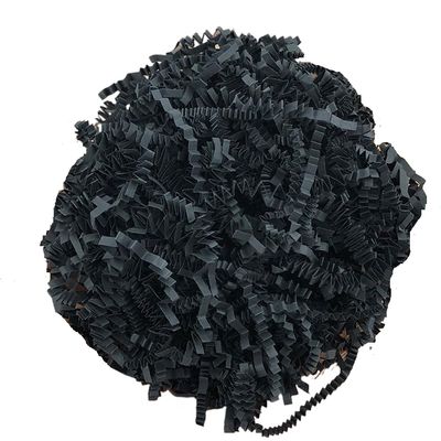 50g Crinkle Cut Paper Shred for Easter Decor Gift Basket Filler, Gift Box Filler Paper Shreds, Raffia Grass for Gift Wrapping (Black)