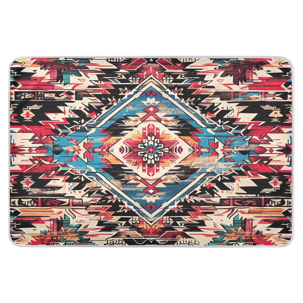 GOODOLD Washable Bed Pad for Incontinence 34" x 52" - Large Reusable Waterproof Mattress Protector with Non-Slip Back for Kids and Adults (Southwestern Navajo Tribal)
