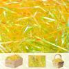 Ausejopeac 1/2 LB Easter Grass Crinkle Cut Paper Basket Filler Green Raffia Grass Shred for Easter Basket Filler Creative Eggs Decor Filler Gift Wrapping view 3