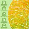 Ausejopeac 1/2 LB Easter Grass Crinkle Cut Paper Basket Filler Green Raffia Grass Shred for Easter Basket Filler Creative Eggs Decor Filler Gift Wrapping view 4