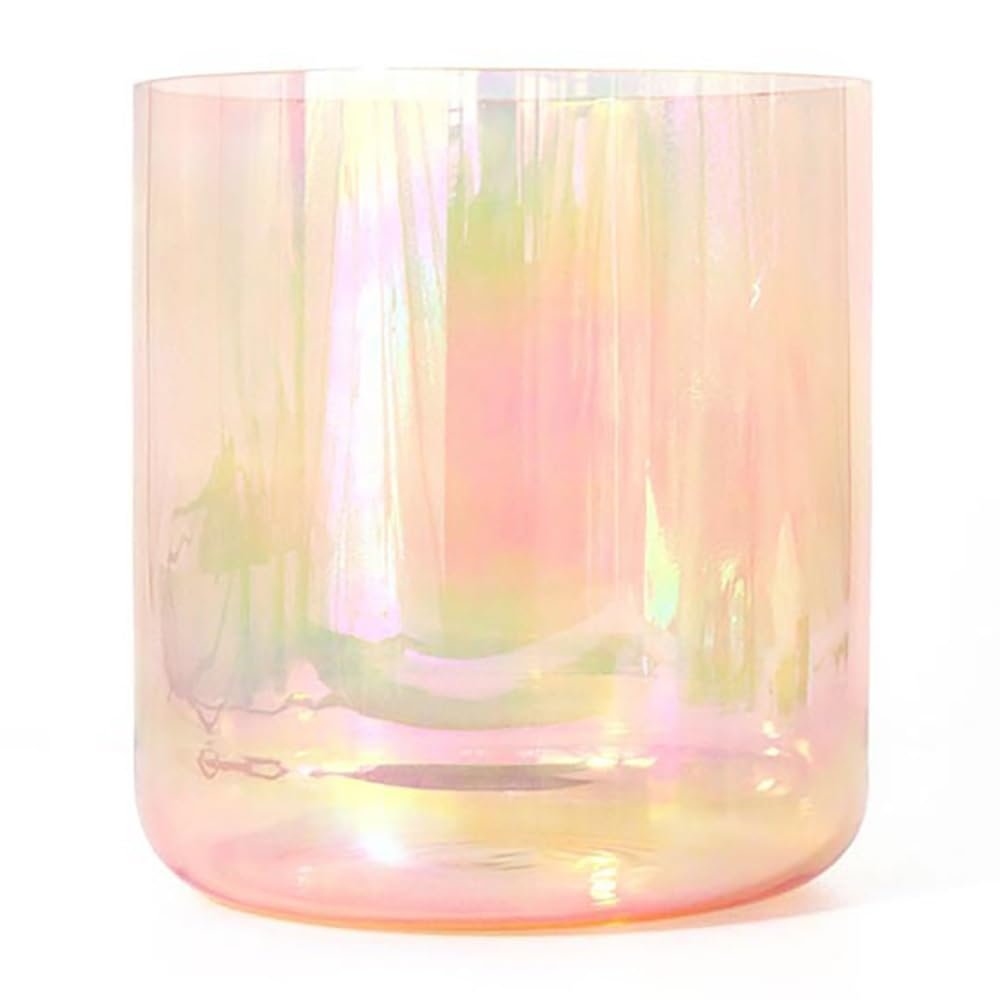 Alchemist Crystal Singing Bowl, 7inch 440hz Bowl, For Sound Healing, Therapy, Meditation, Improve Energy, With Free Acrylic Striker & O-ring(Orange,D Note)