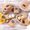 100 Pack Soap Packaging Boxes, Paper Box for Handmade Gift, Bulk Mini Present Wrappers Box, Treat Favor Boxes with Clear Window, Soap Making Supplies for Bakery Cookies Candy Chocolate Jewelry view 2