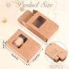 100 Pack Soap Packaging Boxes, Paper Box for Handmade Gift, Bulk Mini Present Wrappers Box, Treat Favor Boxes with Clear Window, Soap Making Supplies for Bakery Cookies Candy Chocolate Jewelry view 3